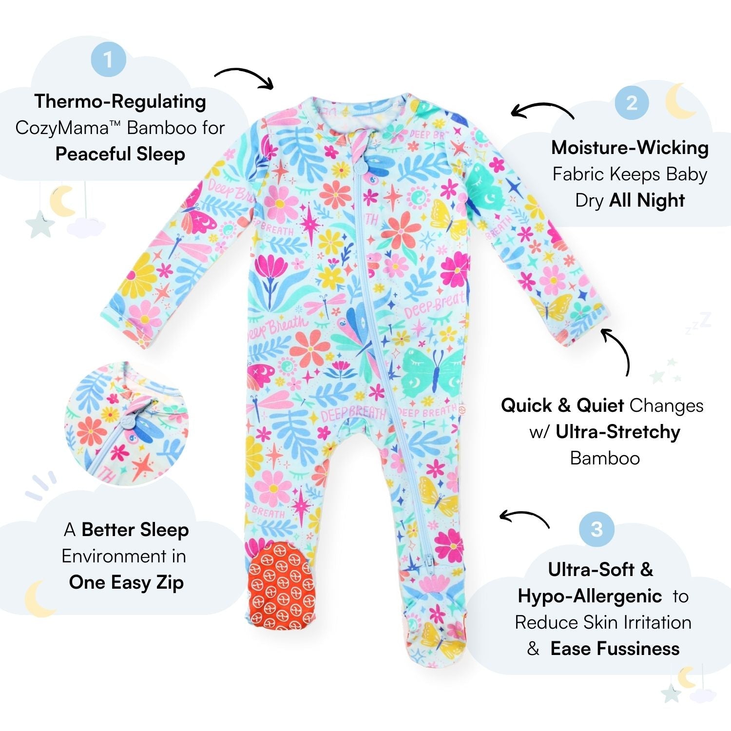 The Second-skin Footie | Om Baby | "deep Breath"