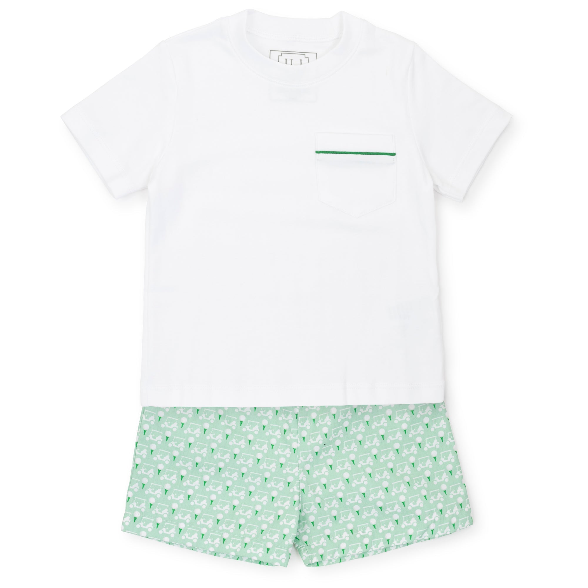 Hudson Boys' Pima Cotton Short Set - Golf Putting Green