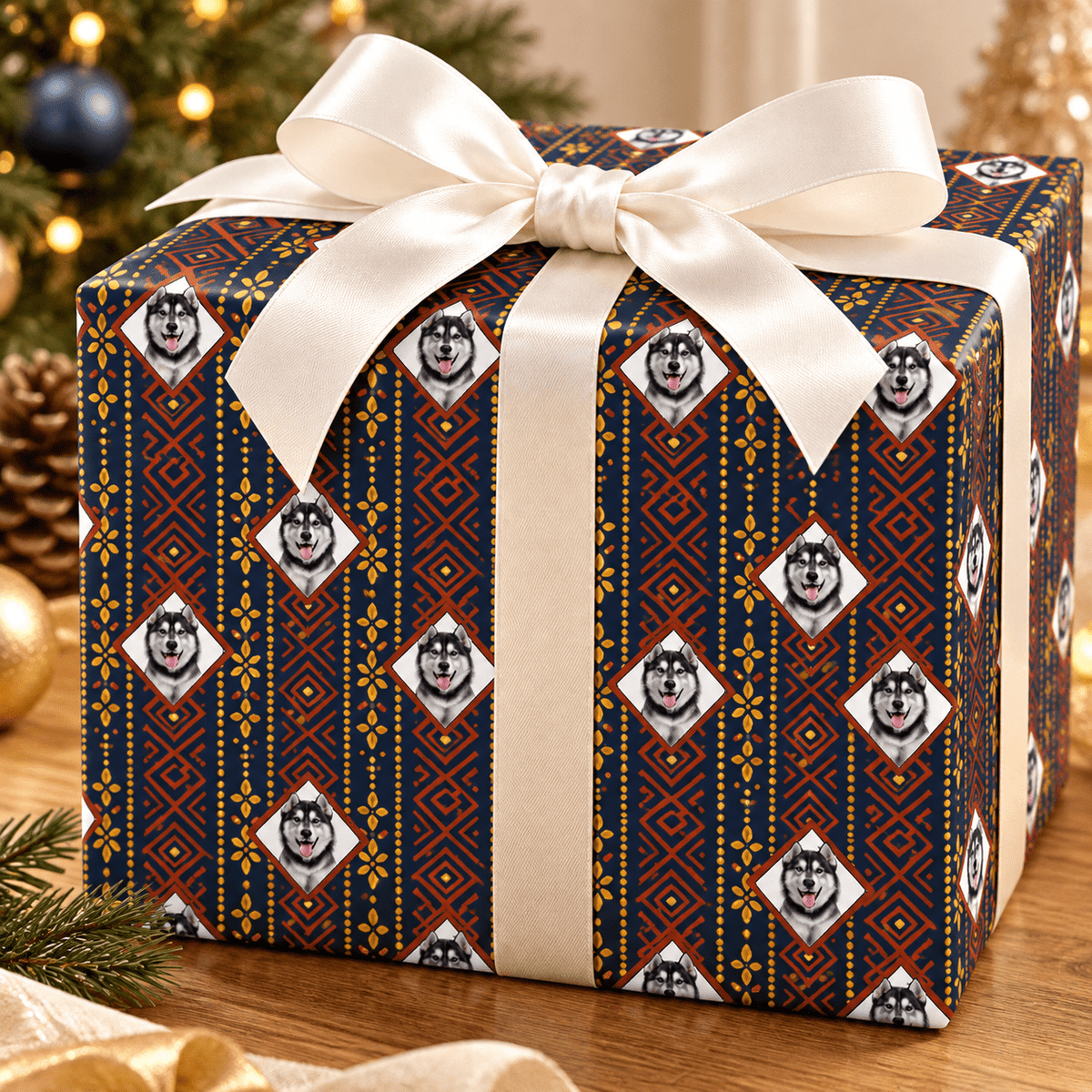 Personalized Inca Weave Wrapping Paper | Custom Gift Wrap