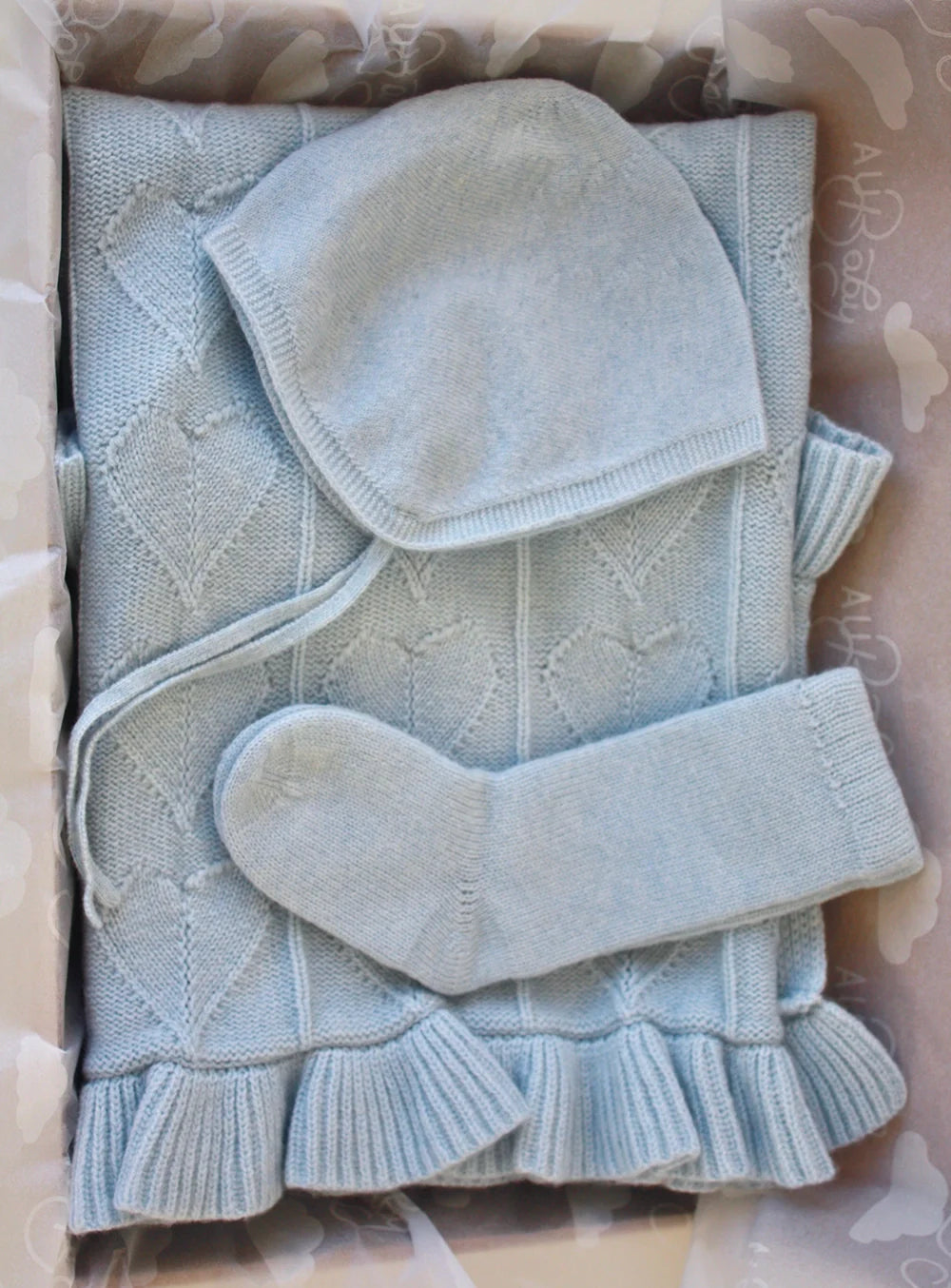 Cashmere Cloud Baby Blanket Gift Set - Hydrangea