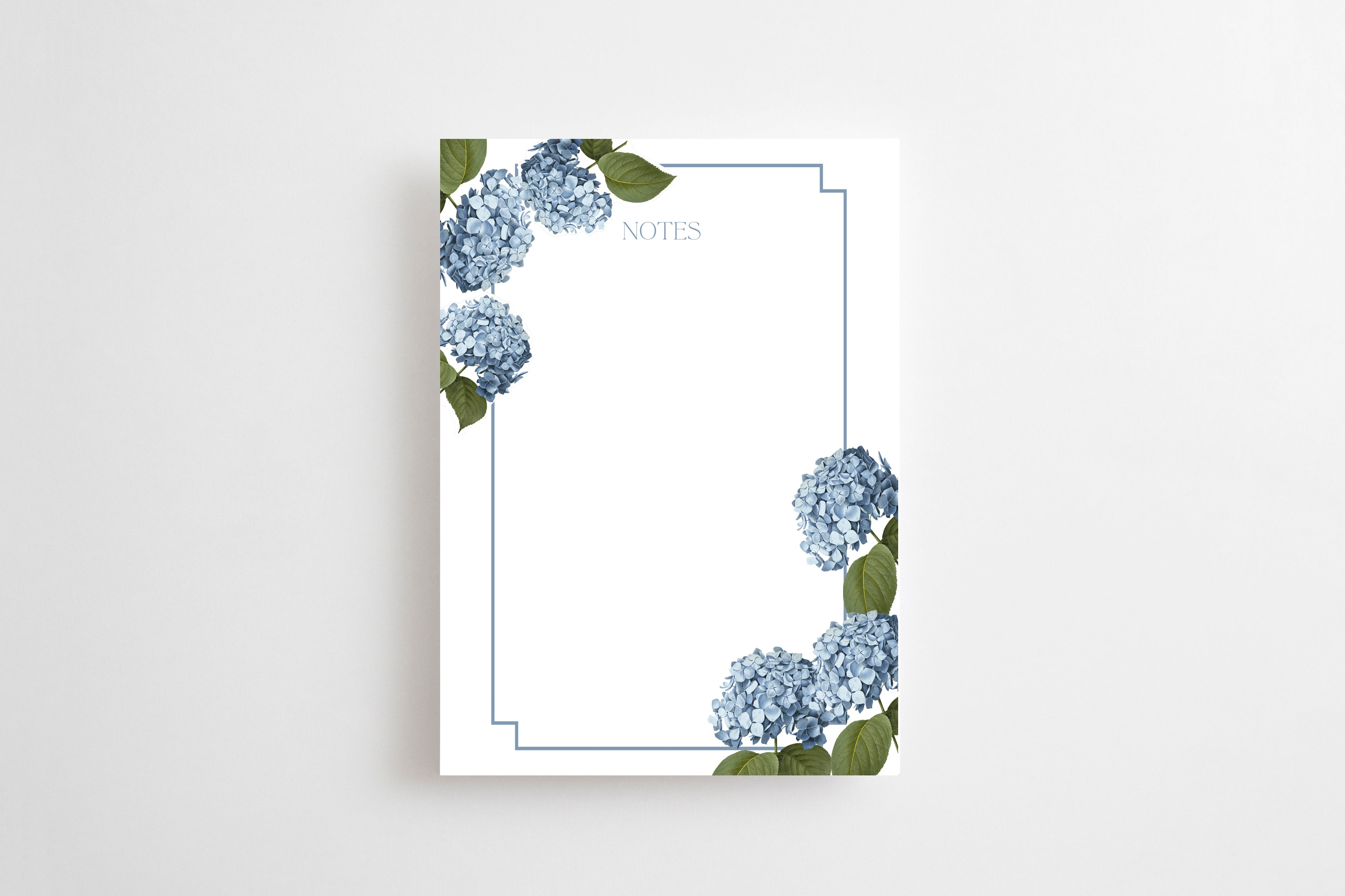 Blue Hydrangea Notepad | Notepad By Josil Paperie