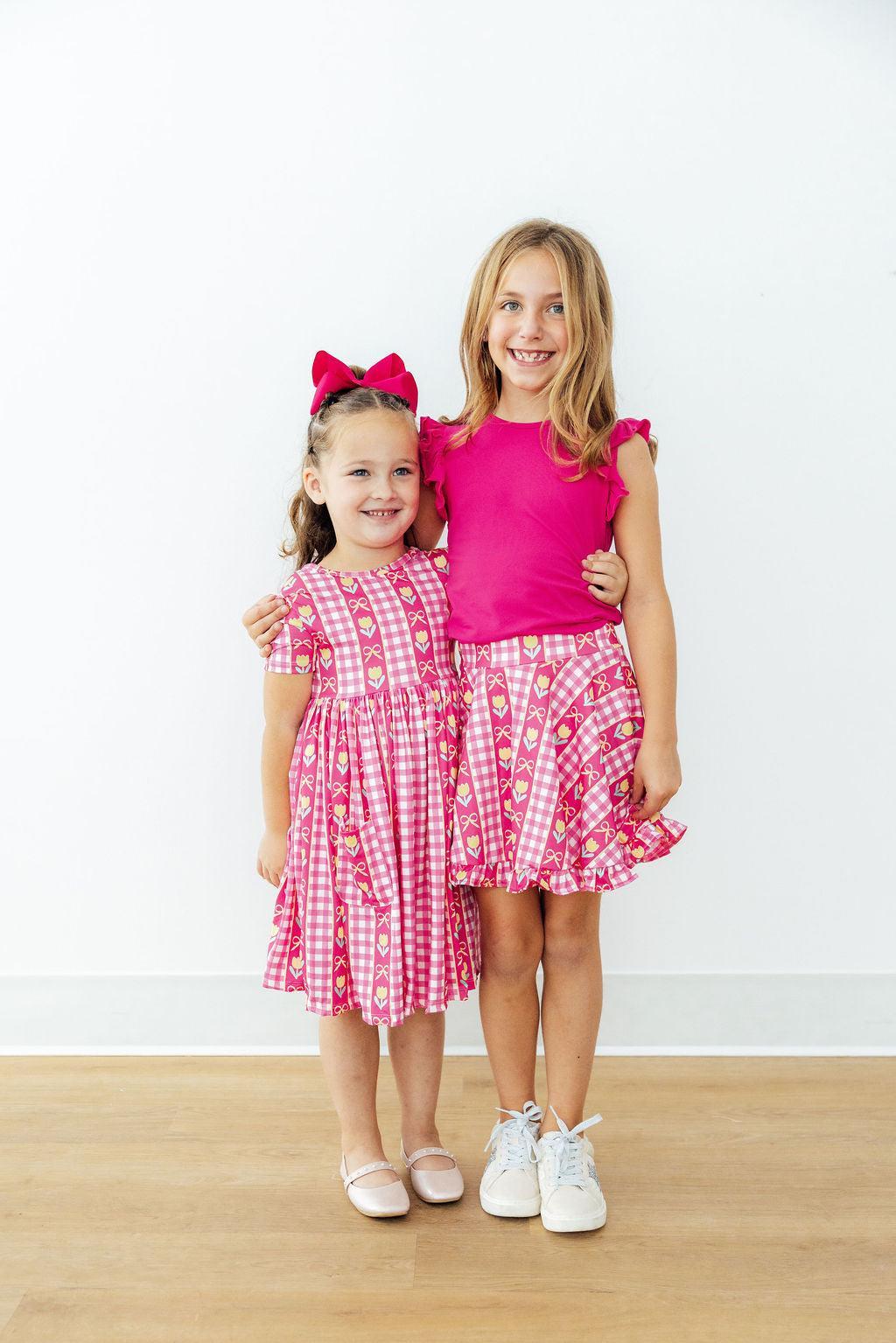 I Love You Tulip Much S/s Pocket Twirl Dress