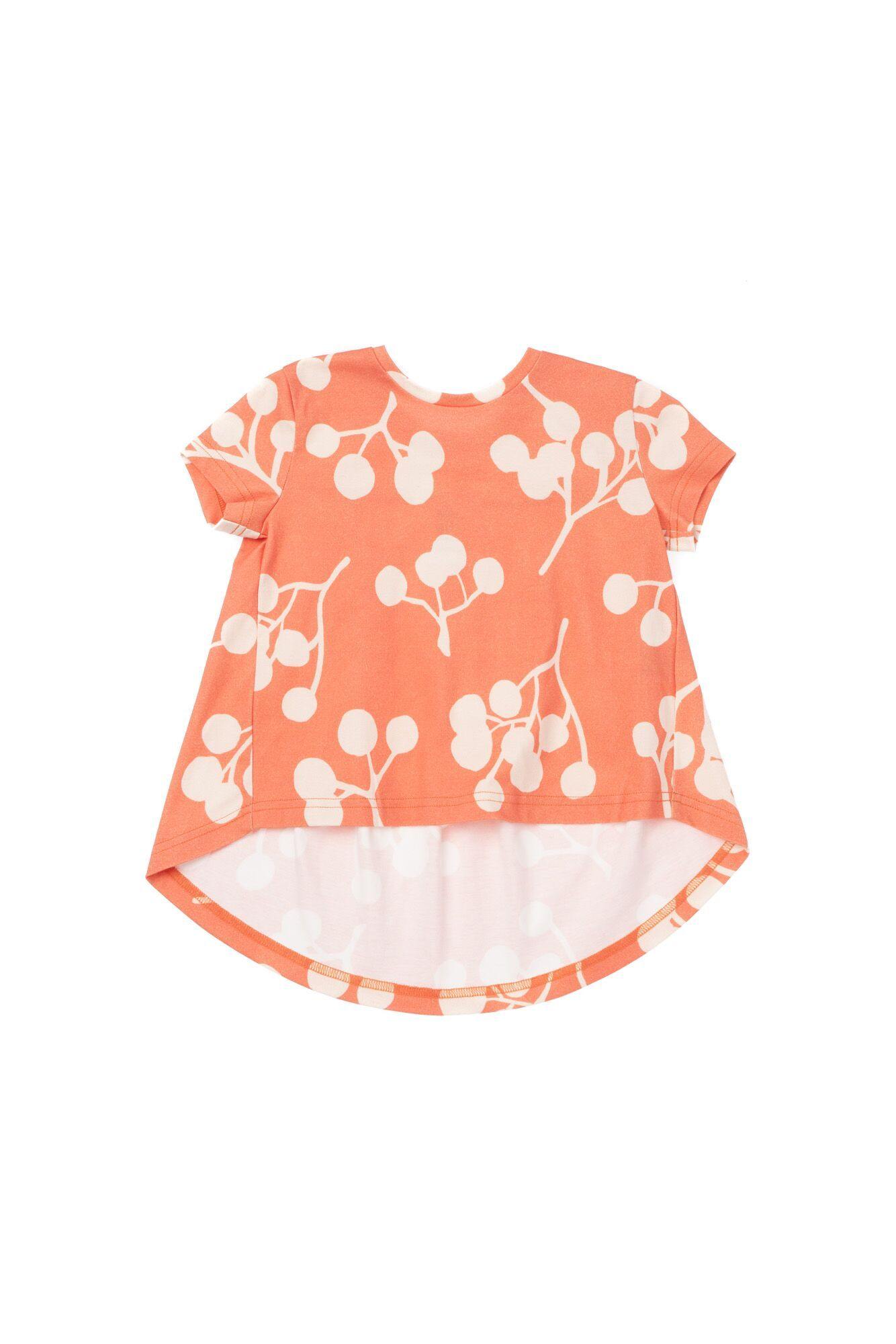 Girls' T-shirt With Back Ruffle - Brick Berries