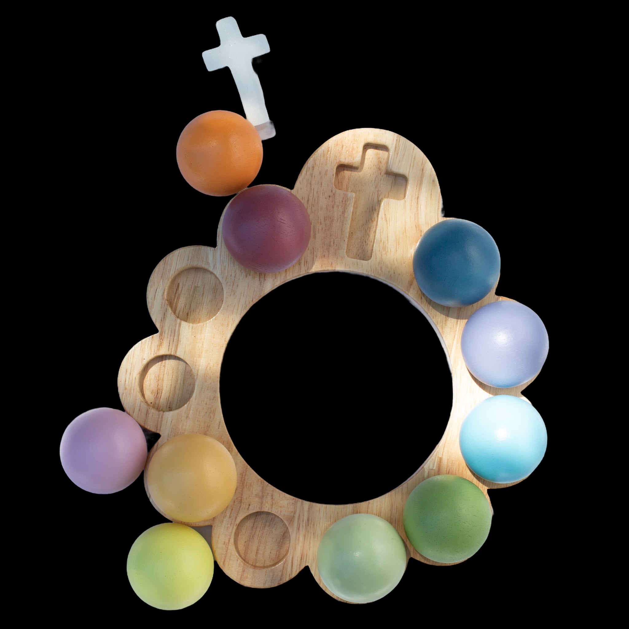 Wooden Decade Rosary Ball Set