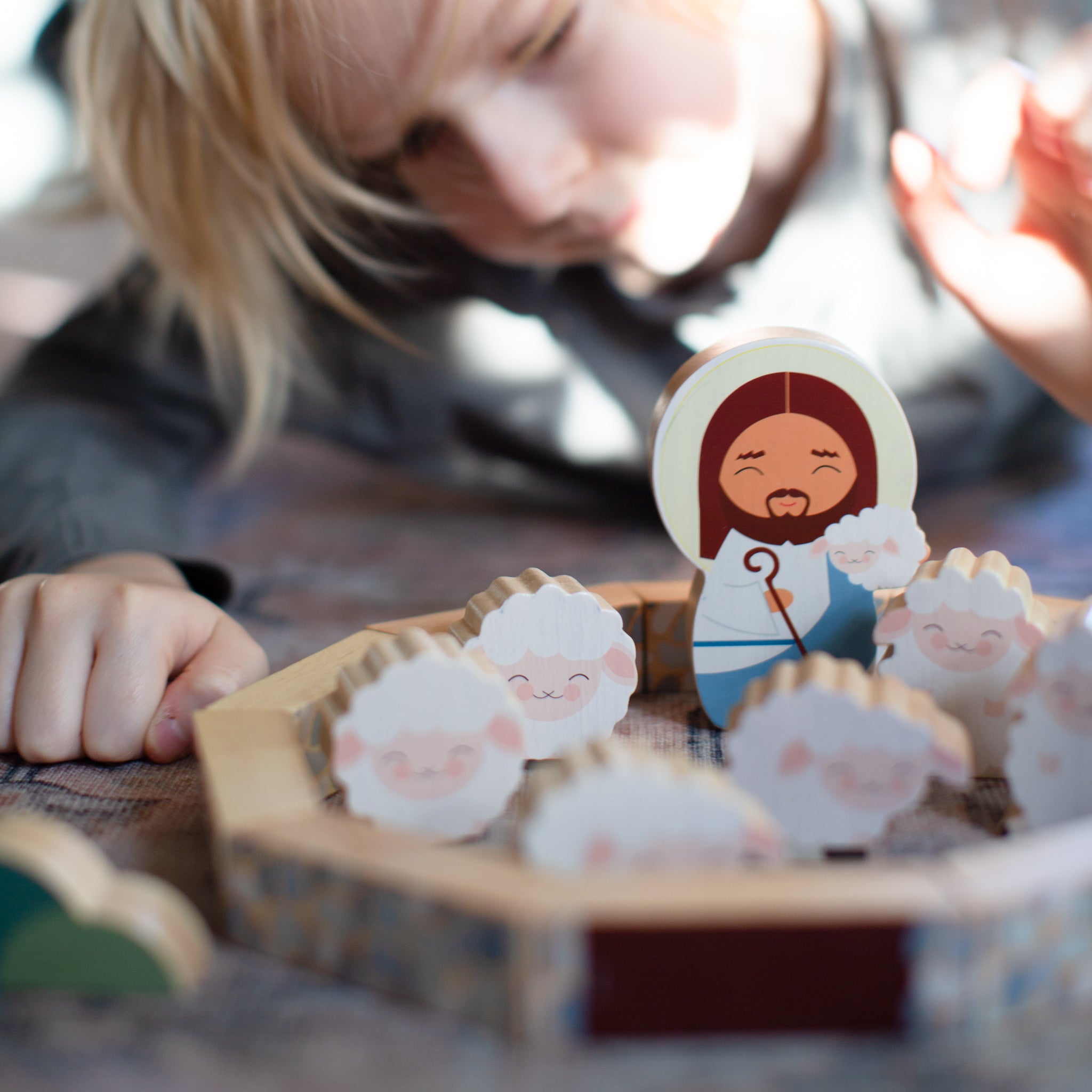 Jesus The Good Shepherd Wooden Playset