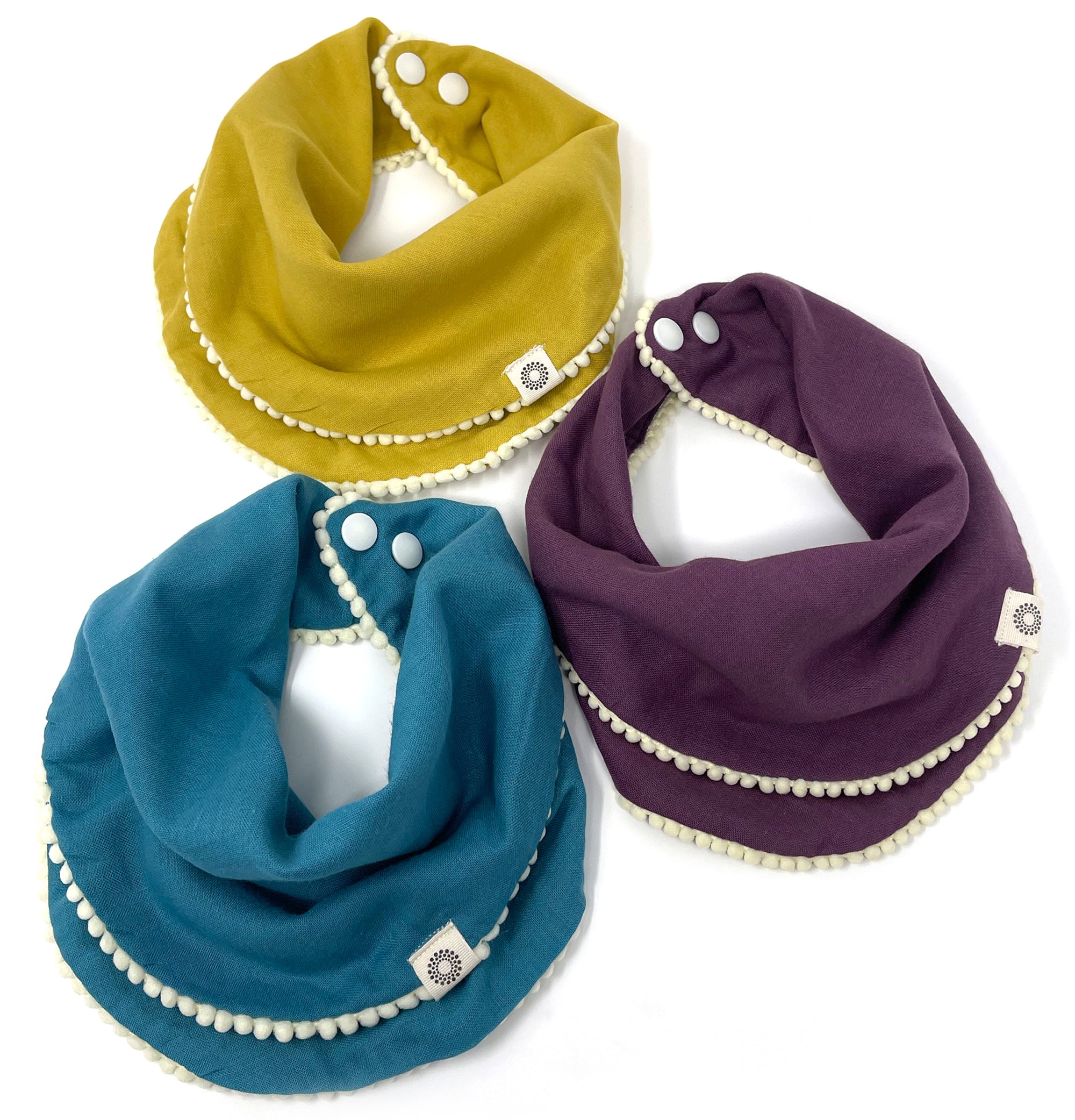 Organic Pom Pom Bib 3-pack