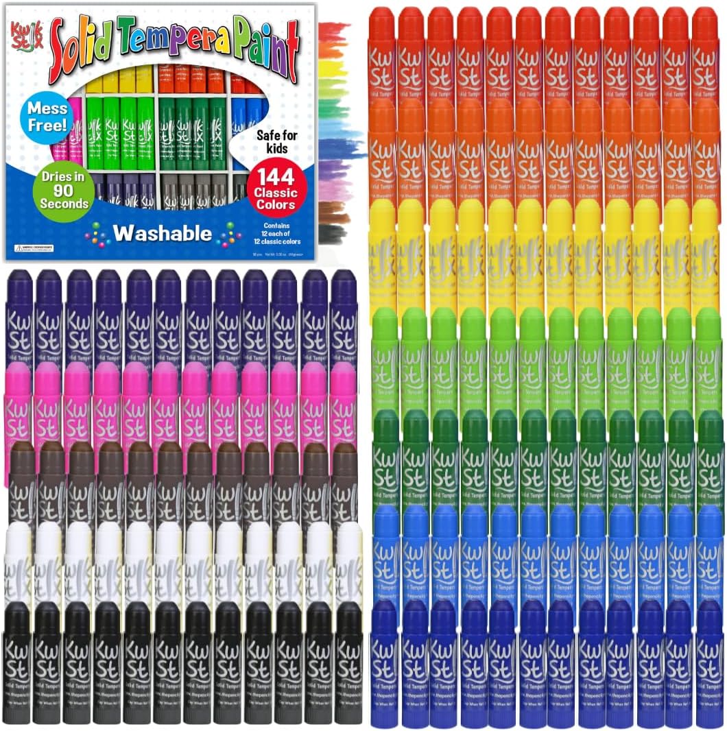 Kwik Stix Paint Sticks, Class Pack Set Of 144 Classic Colors