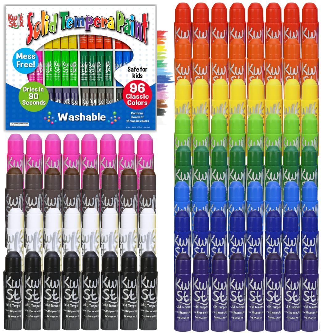 Kwik Stix Paint Sticks, Class Pack Set Of 96 Classic Colors