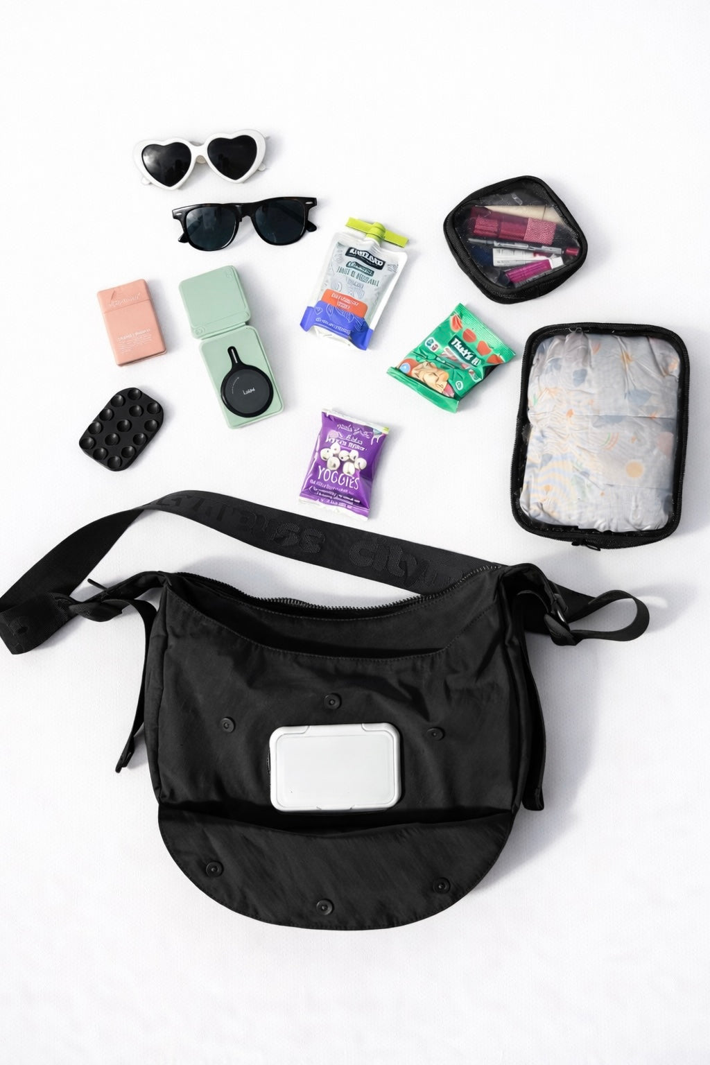 Park Crossbody Diaper Bag- Onyx