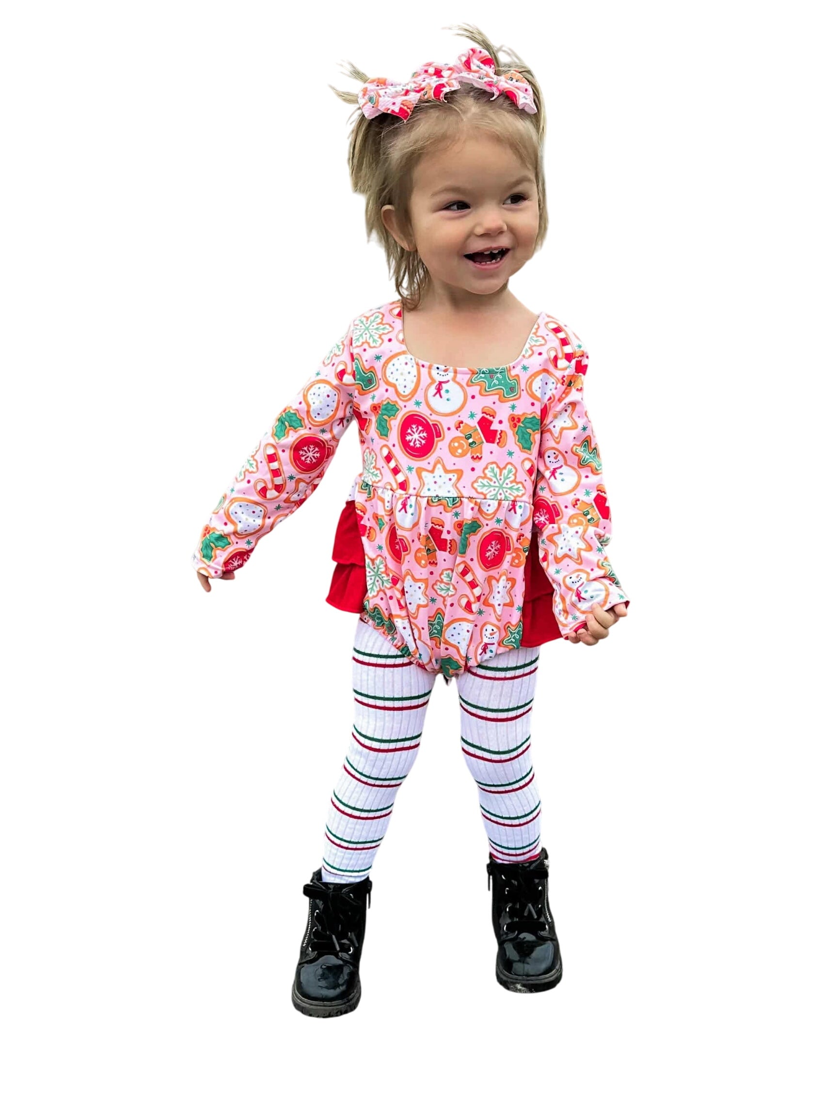 Christmas Cookies Ruffle Romper