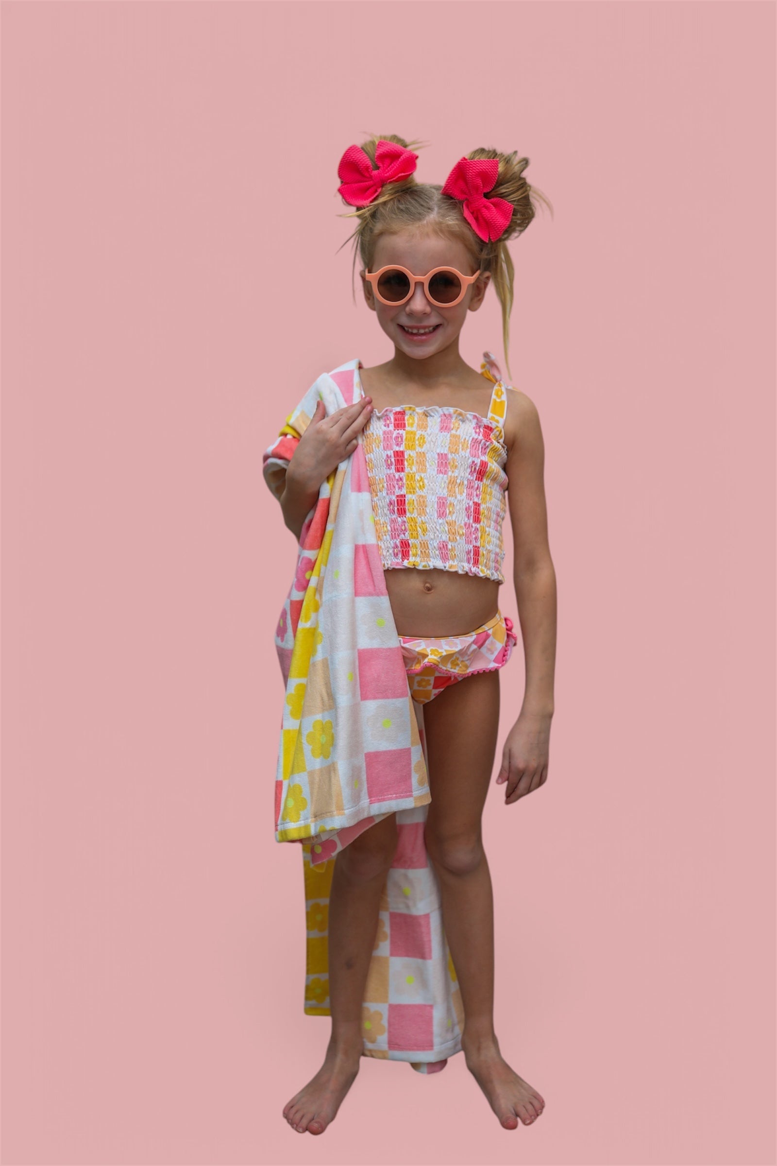 Summer Sunset Checkers Dream Towel