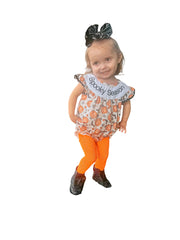 Spooky Season Embroidery Romper