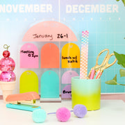 Mint To Lime Gradient Pen Cup