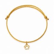 Kids Gold Paw Print Charm Bracelet