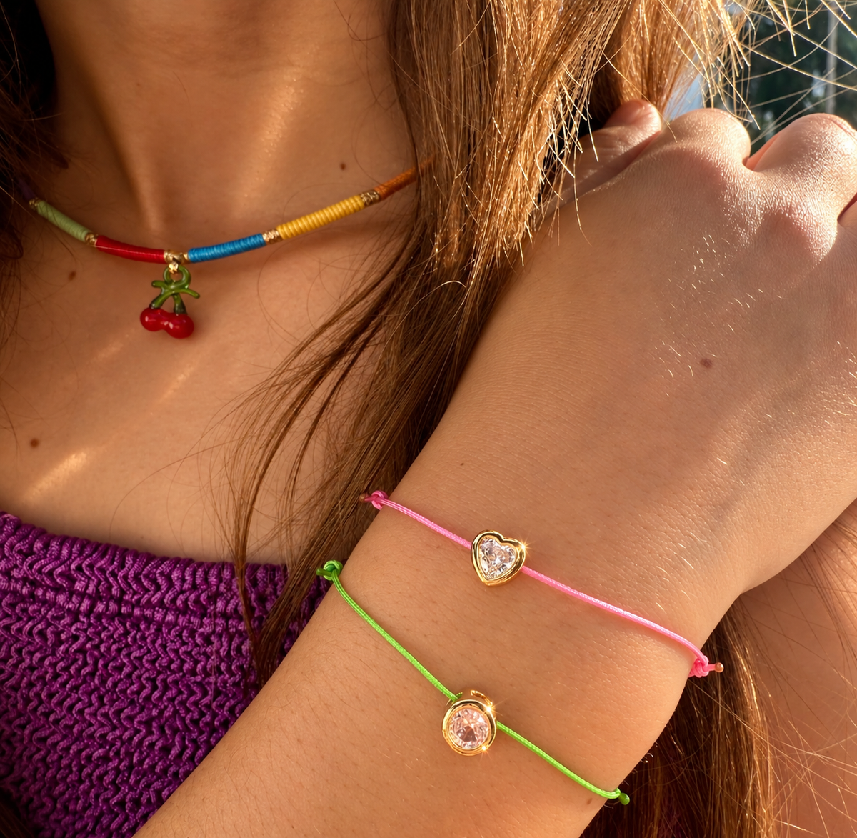 Kids Sparkle Circle Charm Bracelet