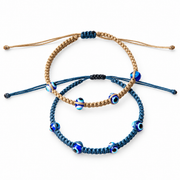 Multi Evil Eye Braided Bracelet