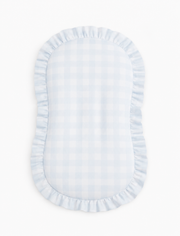 Blue Checkered Ruffle Baby Lounger Cover (Ships June 8)