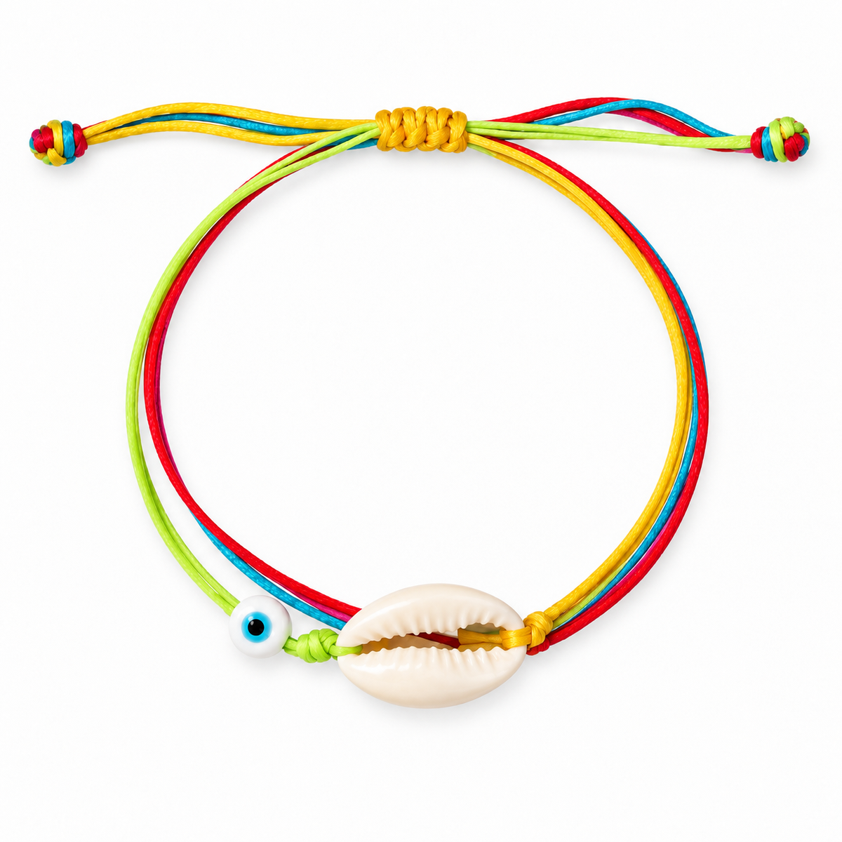 Multicolor Thread Shell Bracelet