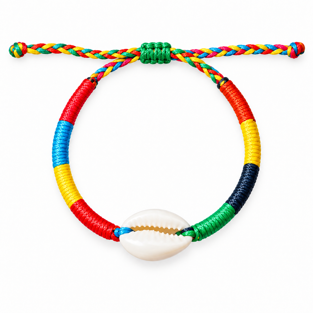 Rainbow Cowrie Shell Bracelet