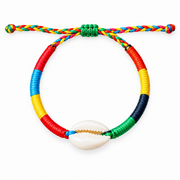 Rainbow Cowrie Shell Bracelet