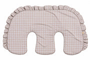 Ruffle Twins Gingham Nursing Pillow Cover