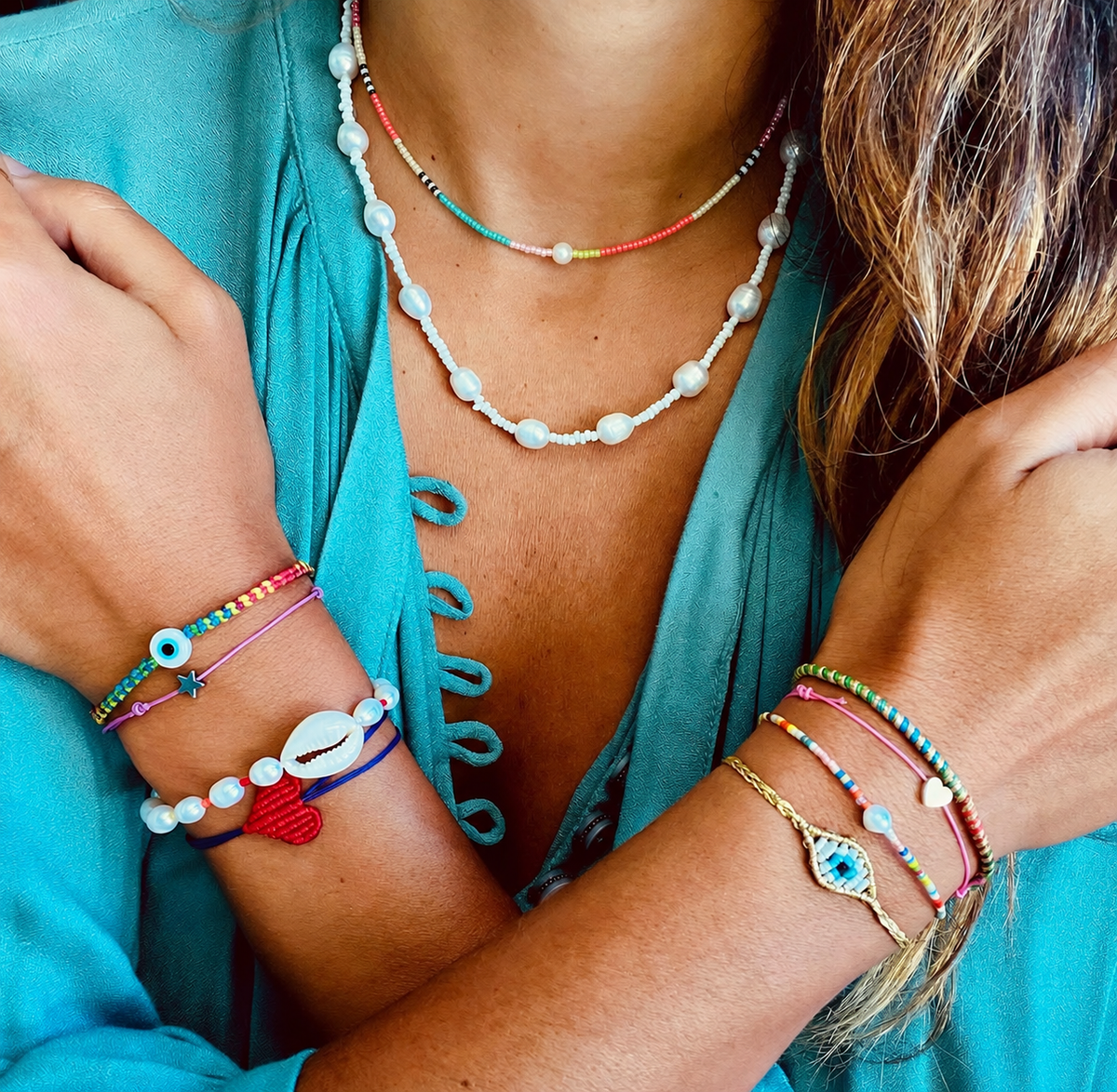 Ari Pearl Beaded Choker