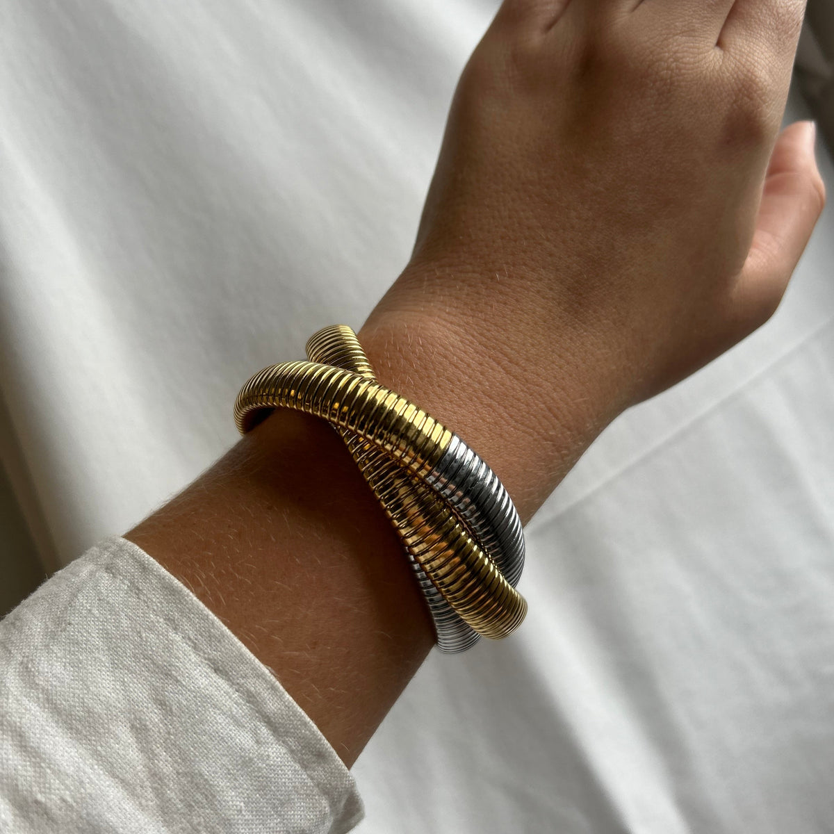 Infinity Multi Layered Bracelet Two-tone