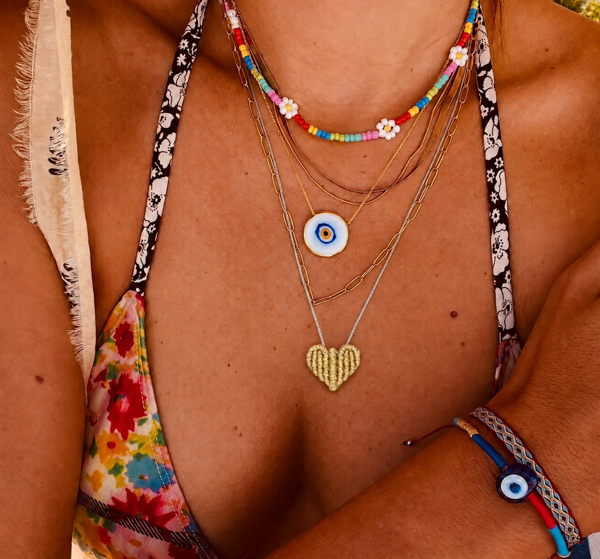 Stacy Metallic Scapular Necklace