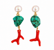 Tyla Gem & Pearl Earrings