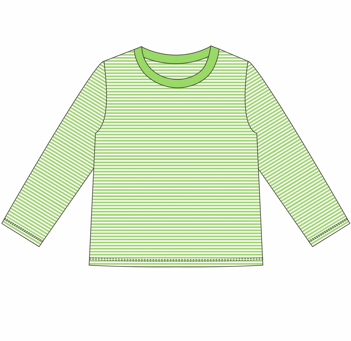 Knit Stripe Long Sleeve Shirt - Pastel Colors