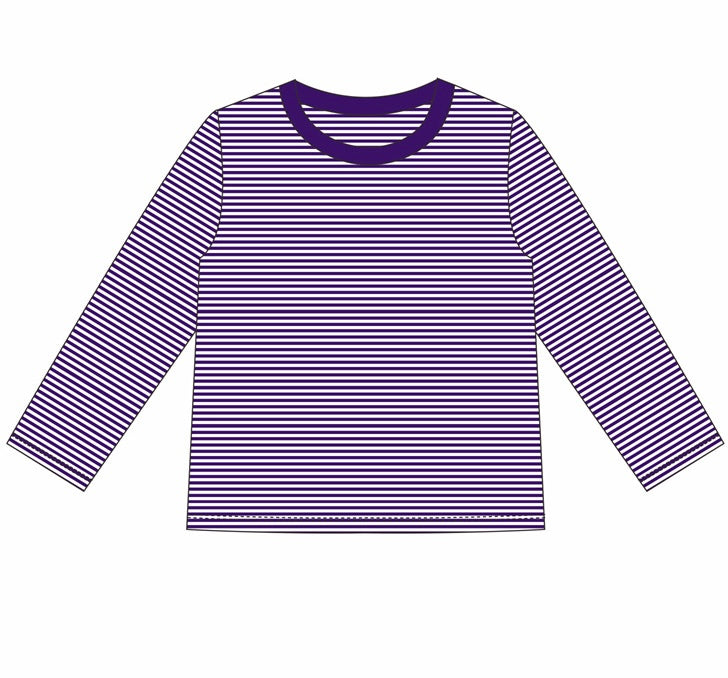 Knit Stripe Long Sleeve Shirt - Bold Colors