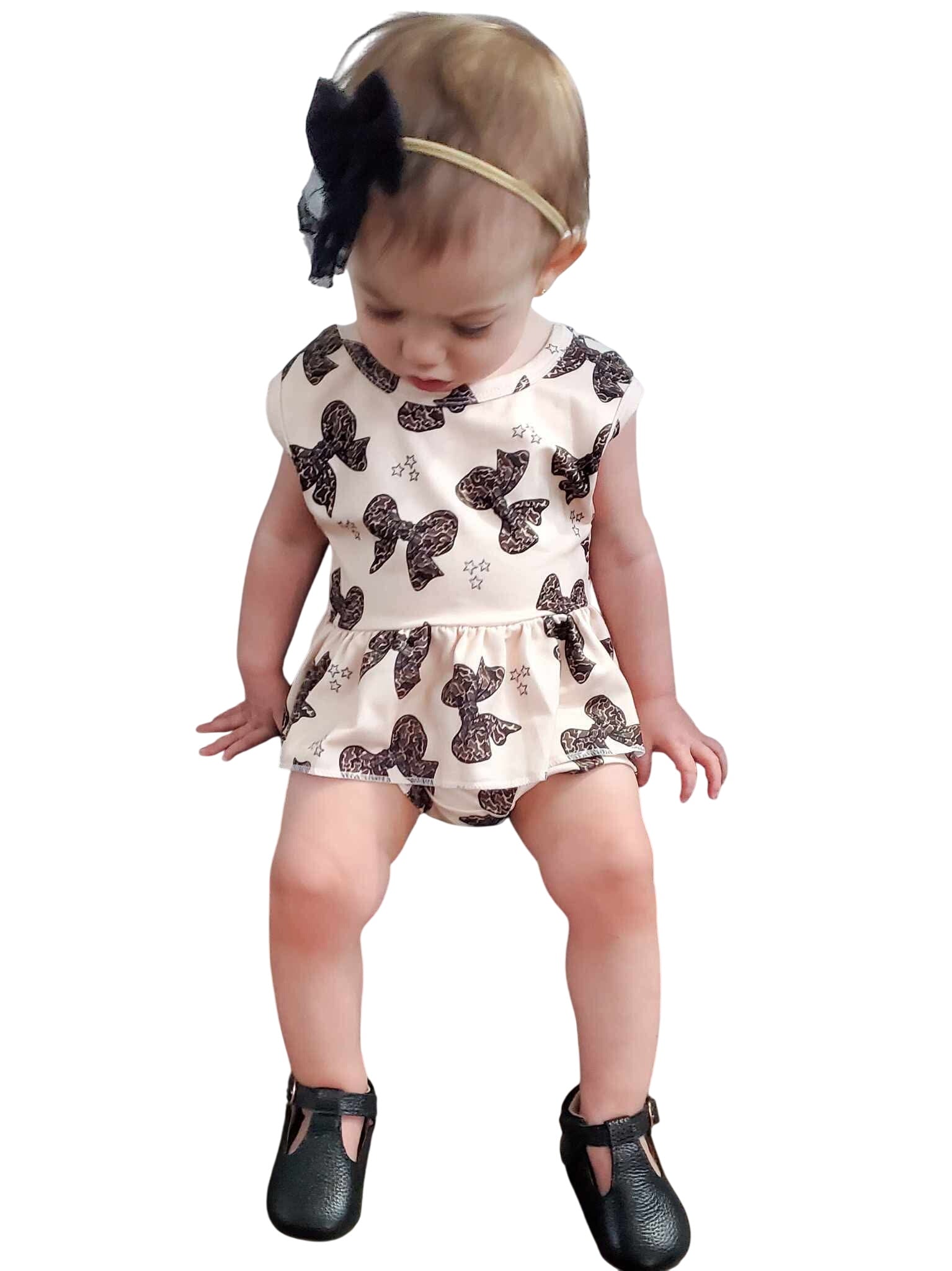 Camo Bows Peplum Set