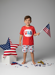 Boys Usa Distressed Set
