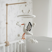 Felt Baby Mobile - Stork