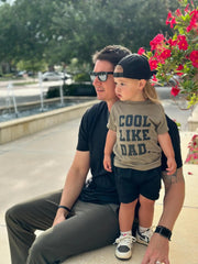 Cool Like Dad Black On Green Tee