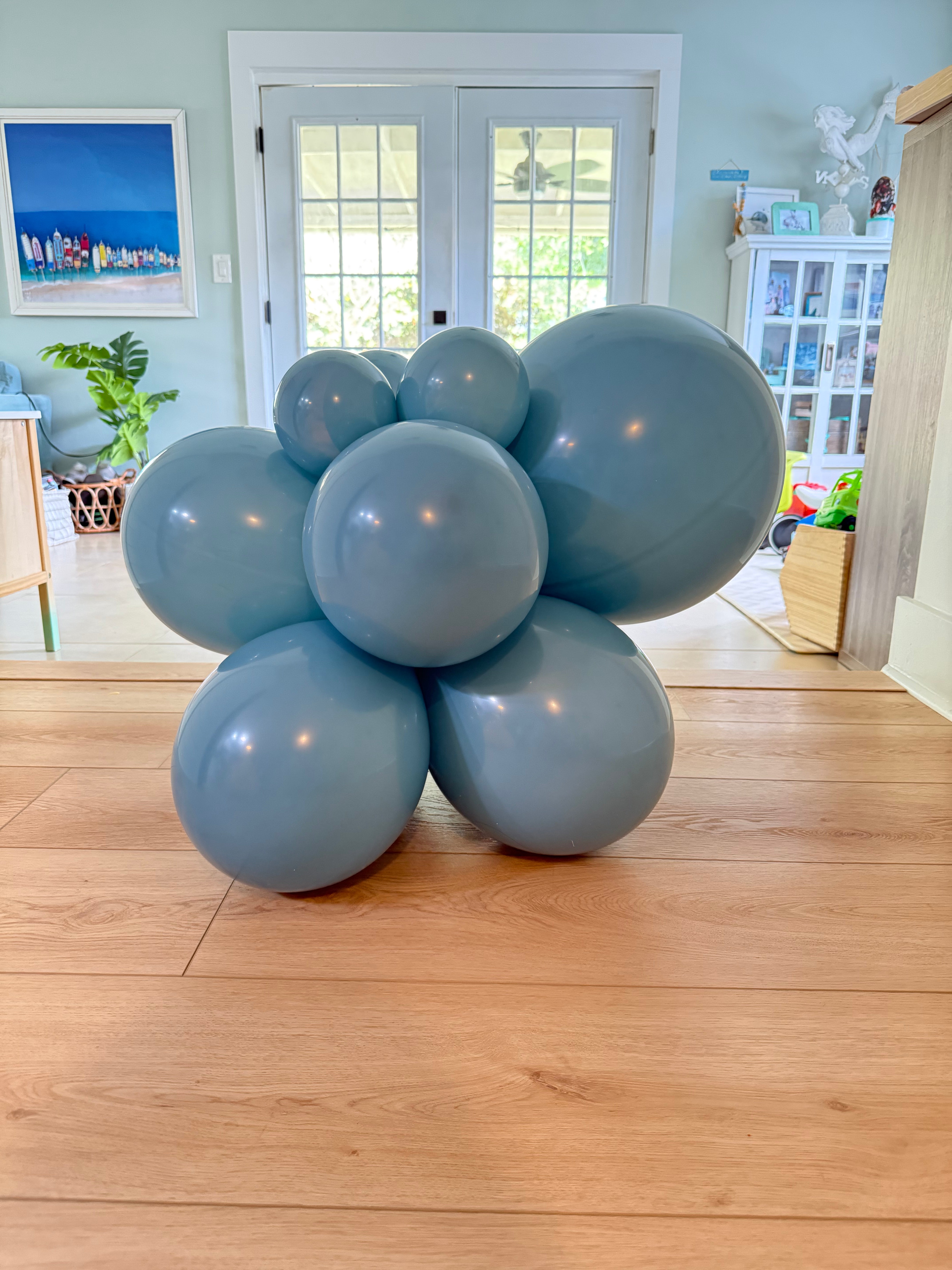 Premium Slate Blue Latex Balloon Cluster (5", 11” And 17”)