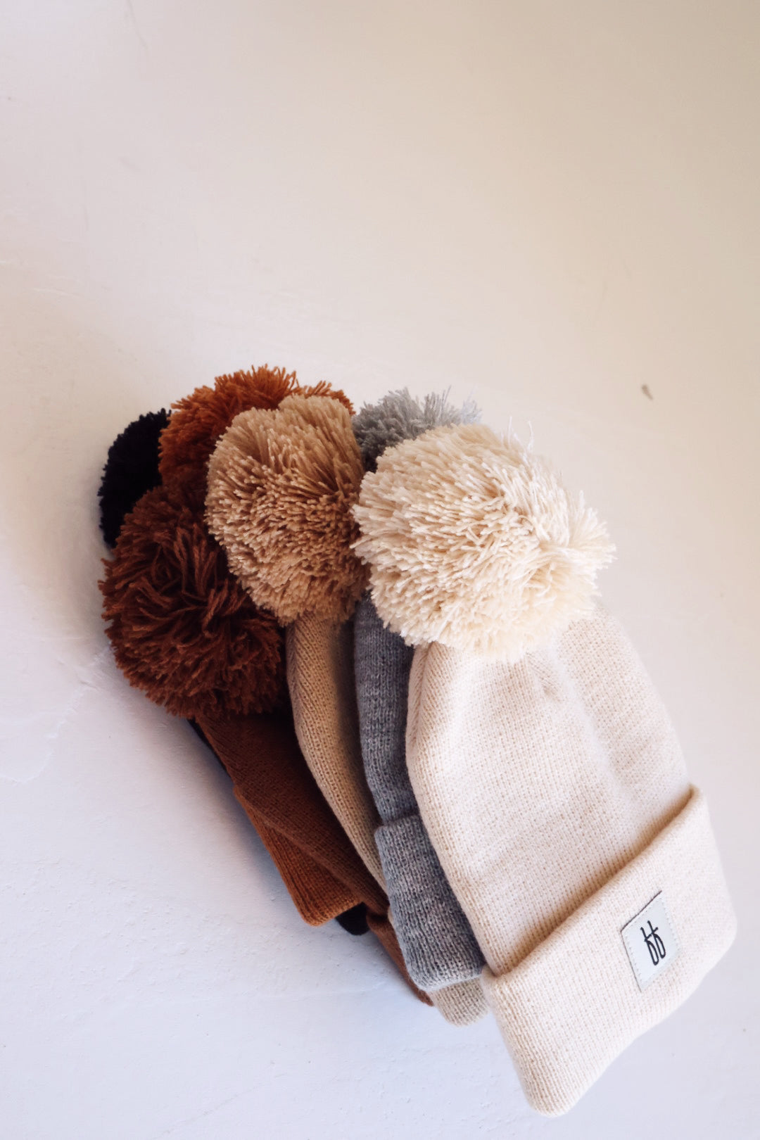 Ff Pom Top Knit Beanie | Oatmeal