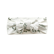 Knotted Headband - Green Leaves