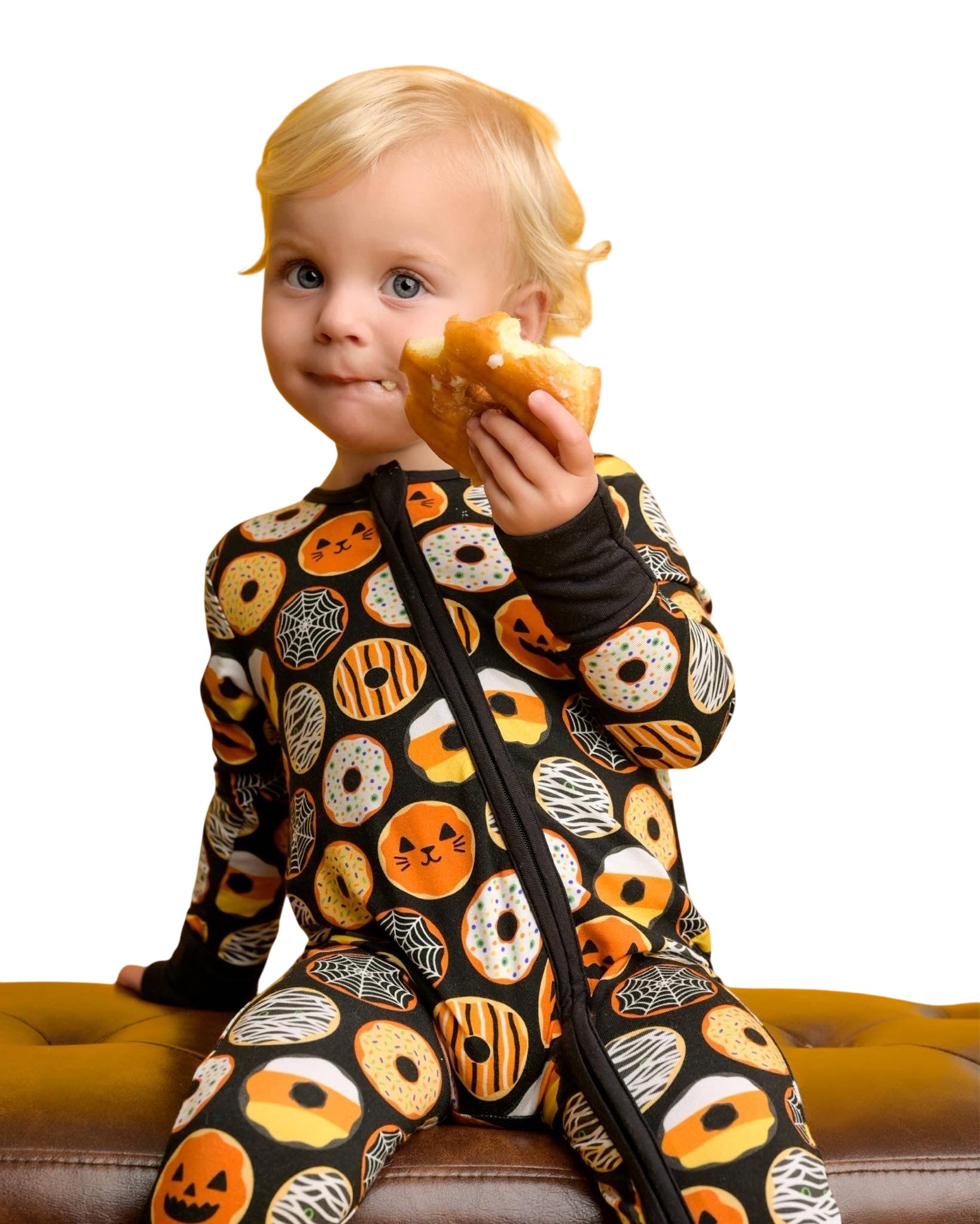 Halloween Krispy Scream Donuts Bamboo One Piece Zippy Pajamas