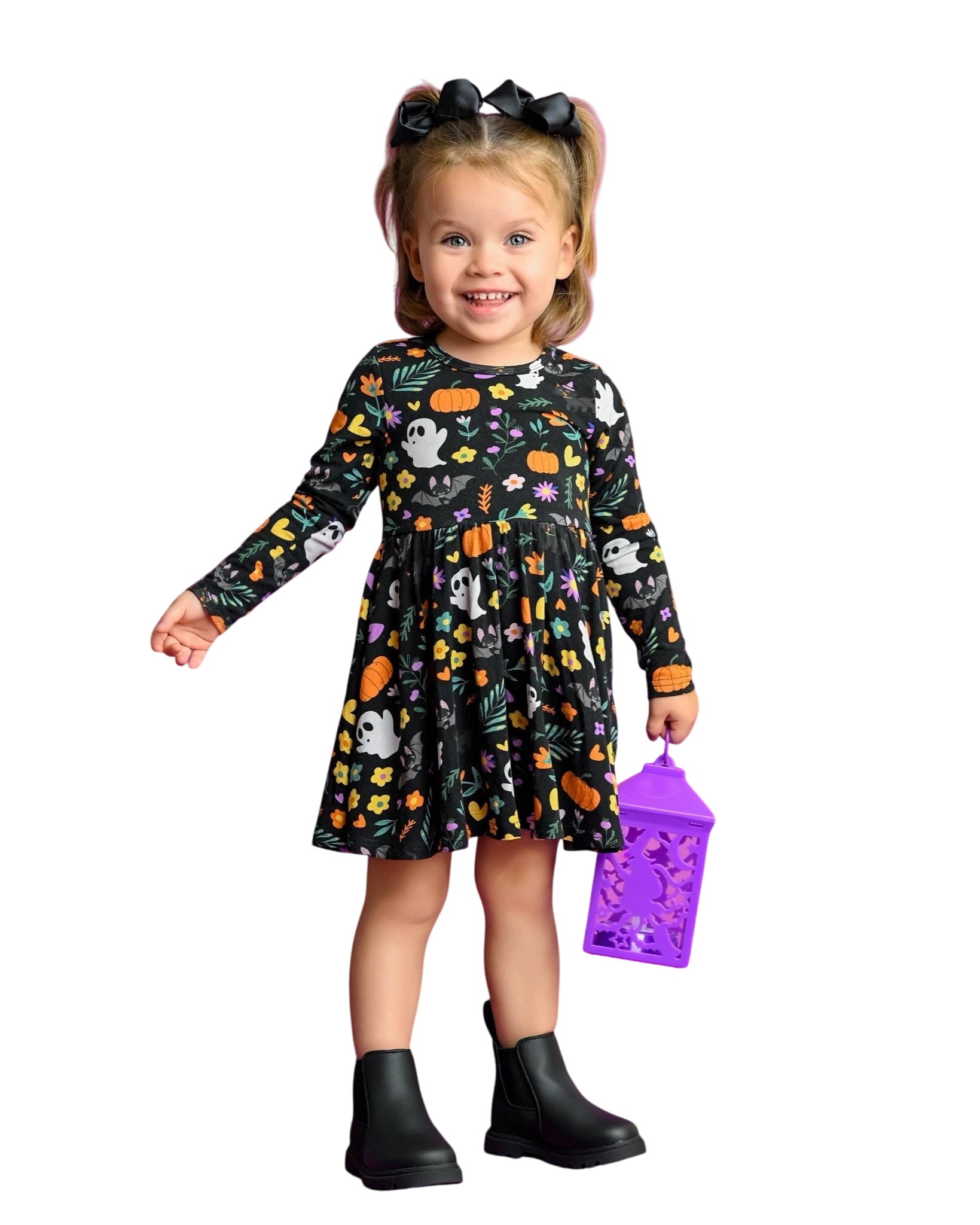 Halloween Booquet Bamboo Twirl Dress With Pockets