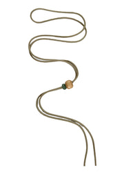 Thin Cord Lanyard With Gemstone Toggle