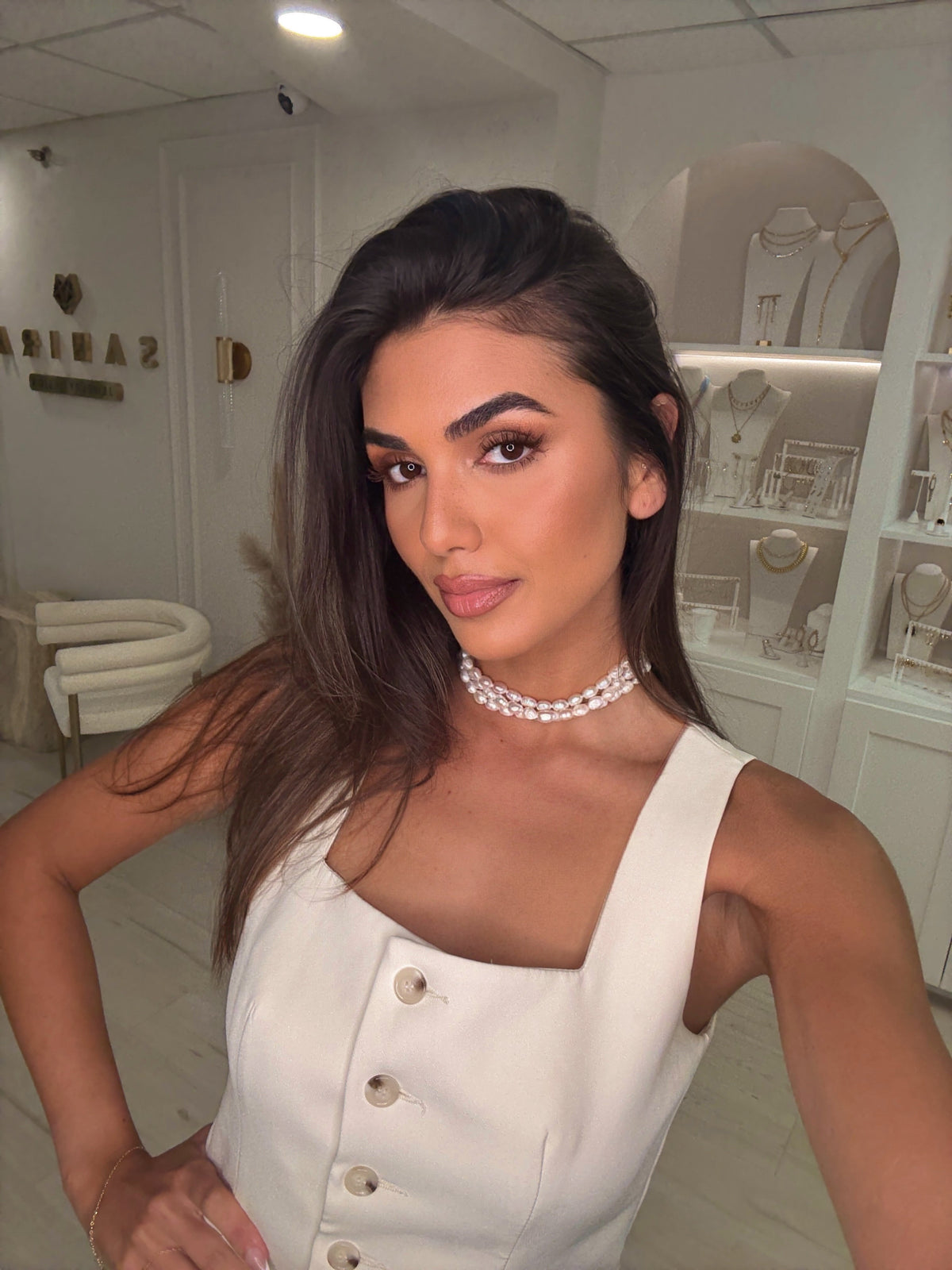 Madeline 3-layered Pearl Choker