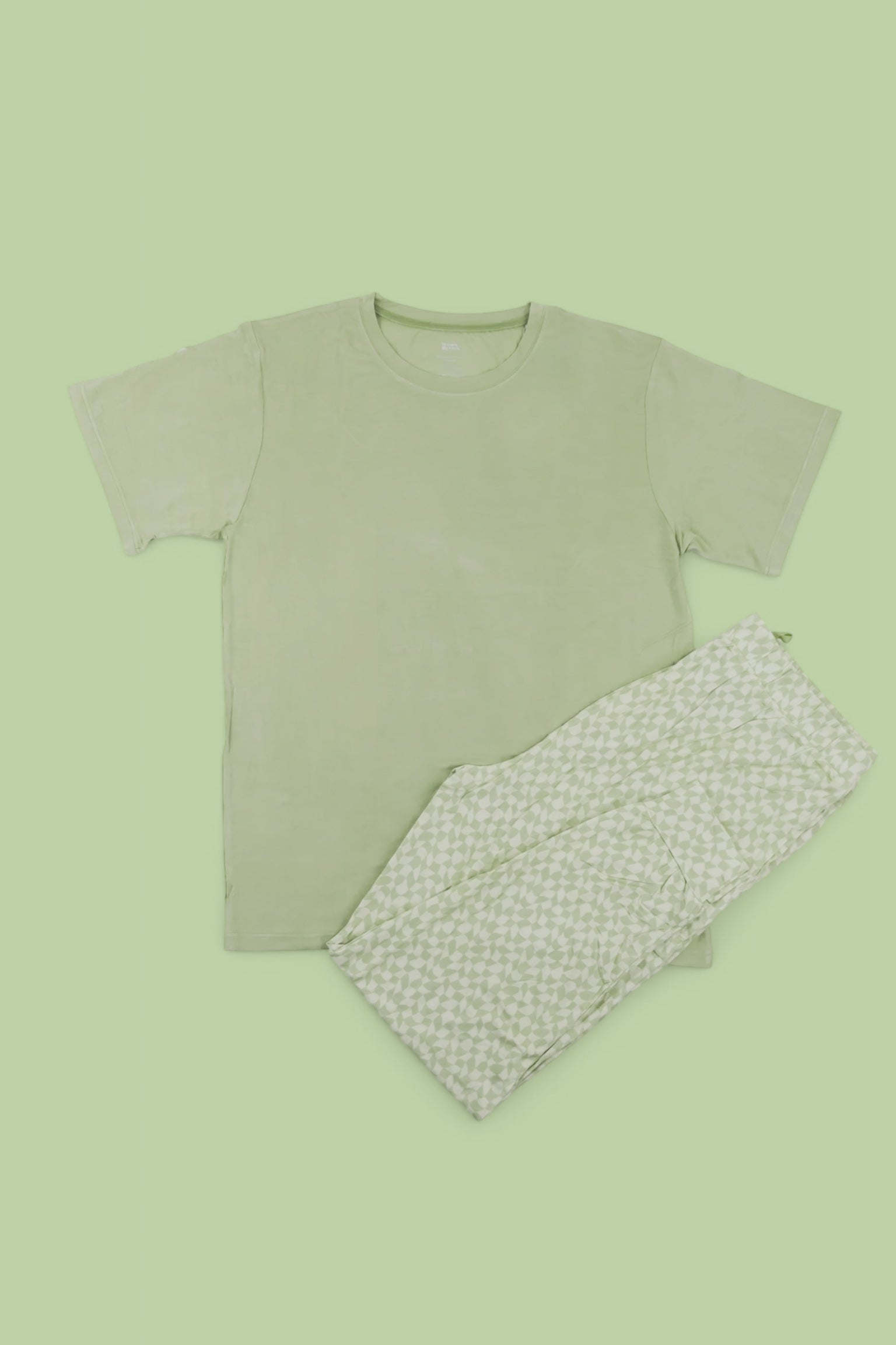 Sage Wavy Checkers Men's Dream Jogger Set