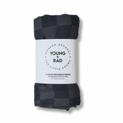Monochrome Checkered Muslin Wrap