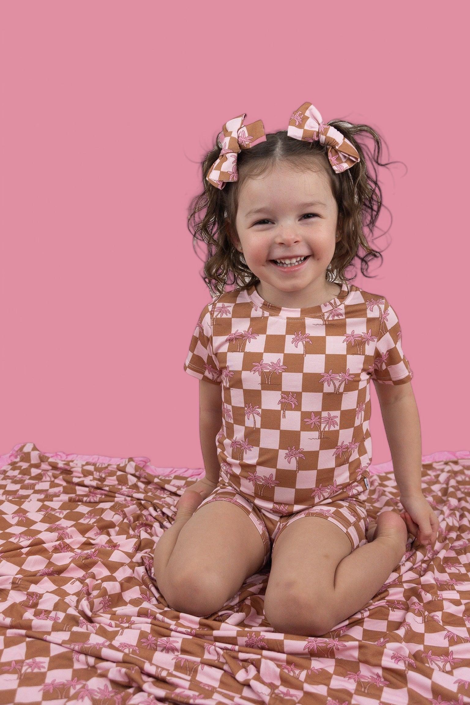 Exclusive Sunset Beach Checkers Dream Short Set