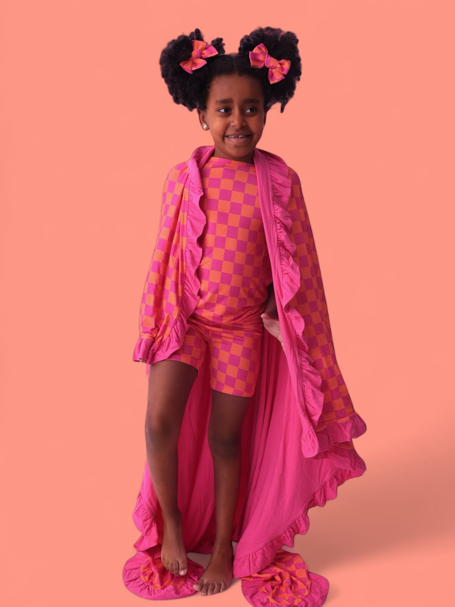 Neon Dreams Checkers Dream Short Set