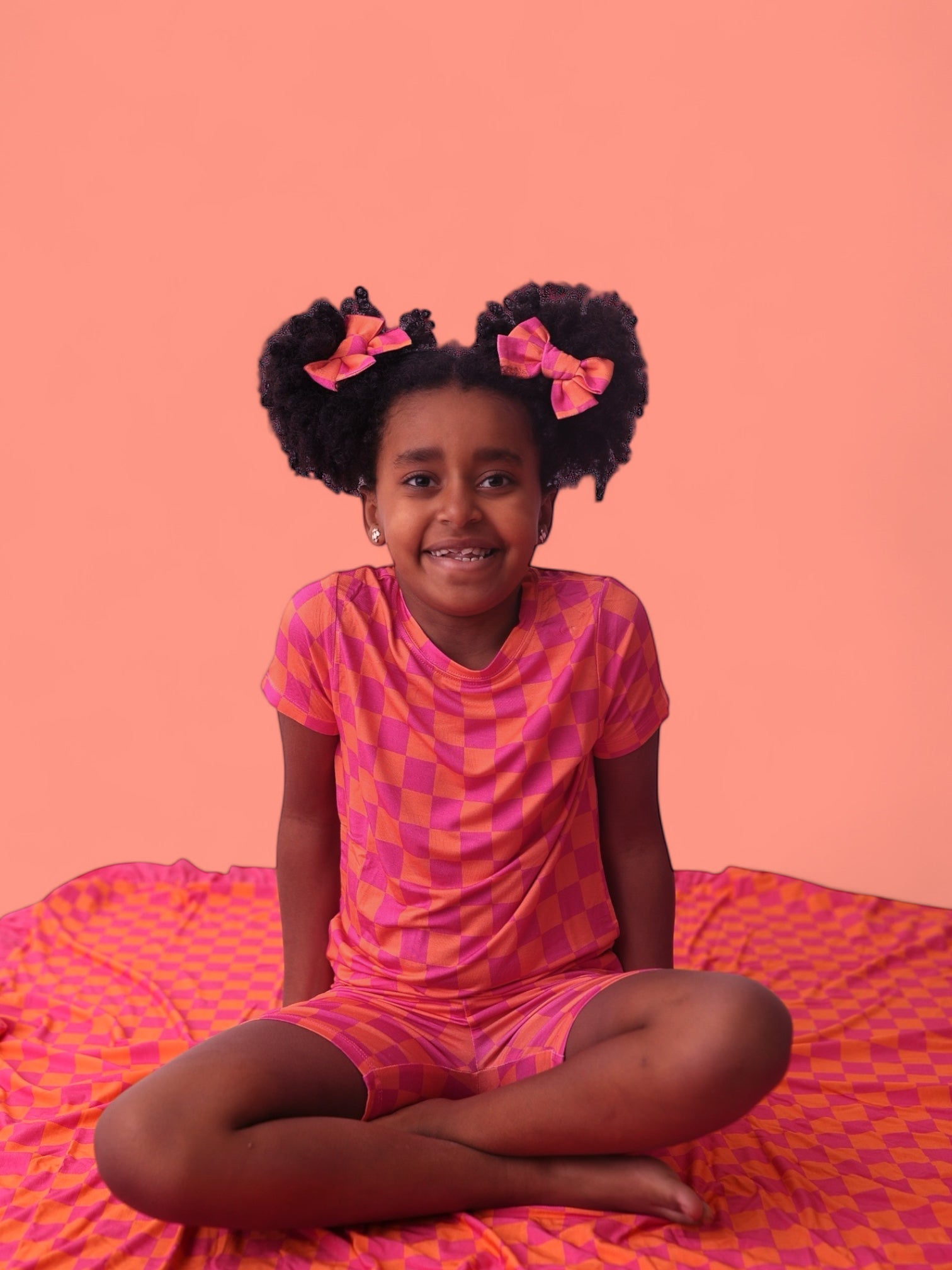 Neon Dreams Checkers Dream Short Set