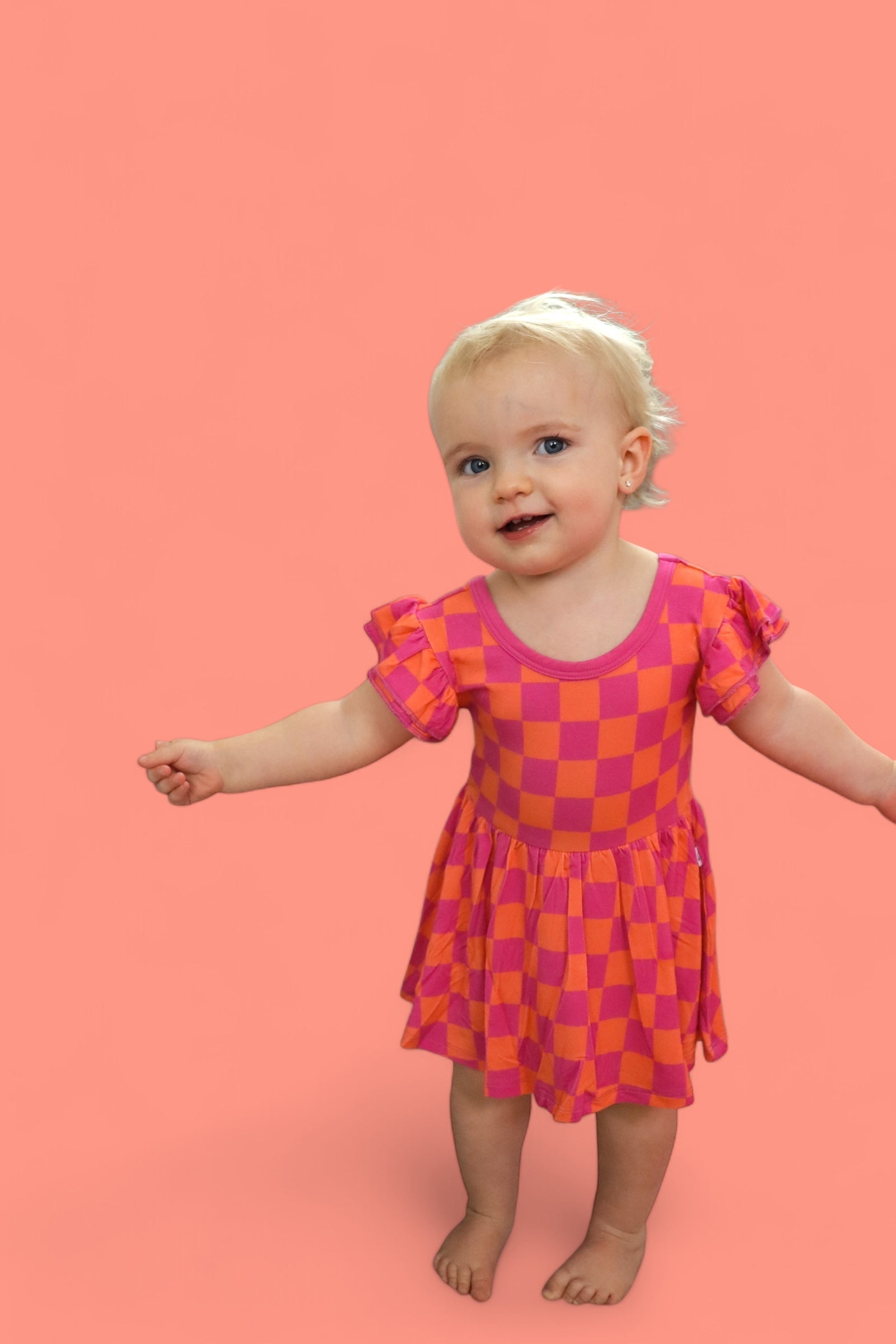 Neon Dreams Checkers Dream Bodysuit Dress