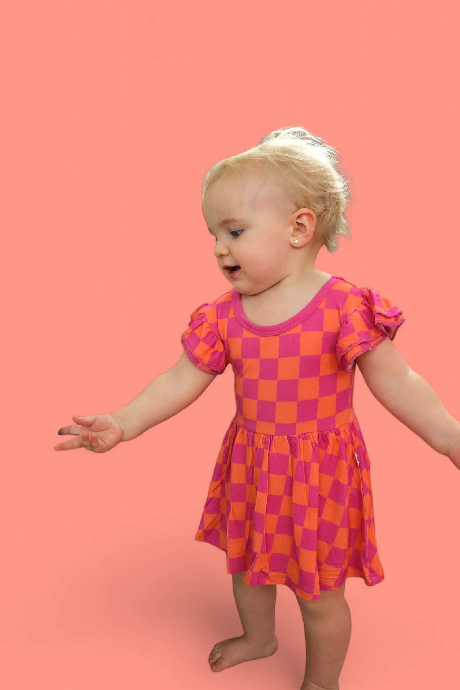 Neon Dreams Checkers Dream Bodysuit Dress