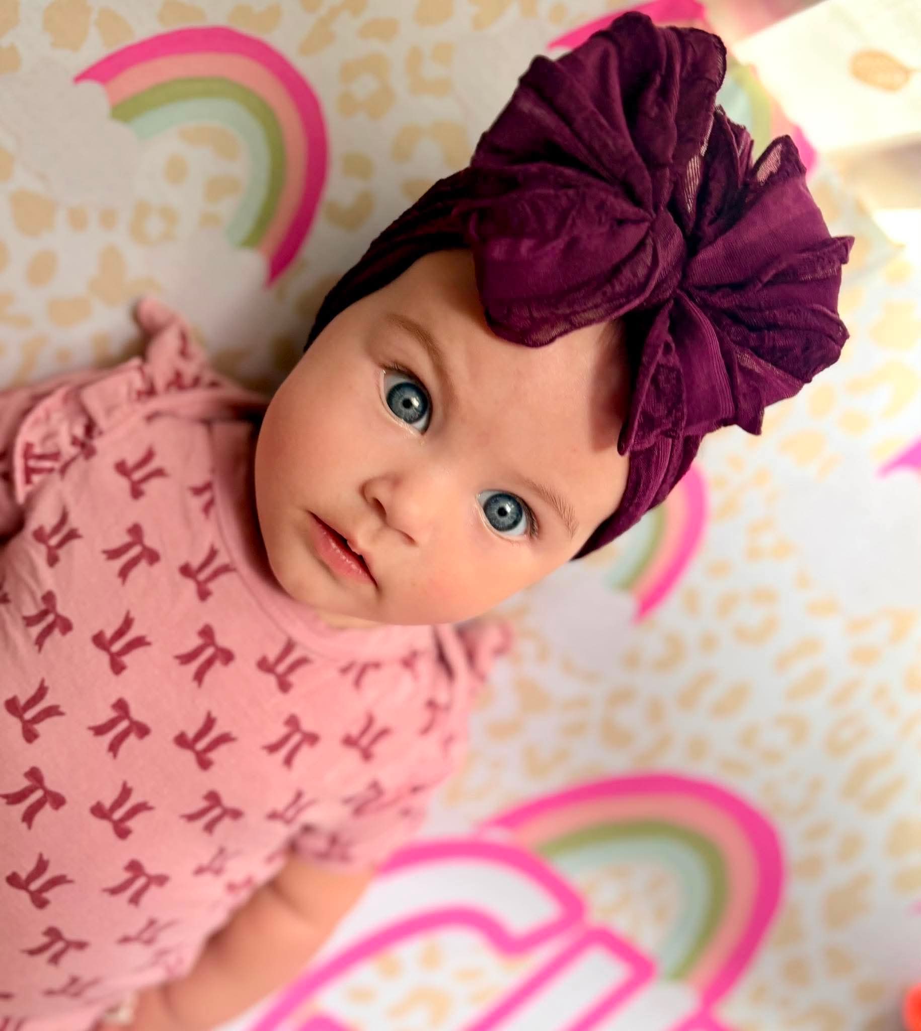 Plum Ruffled Headband